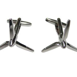 Kiola Designs Small Pewter Bat Cufflinks
